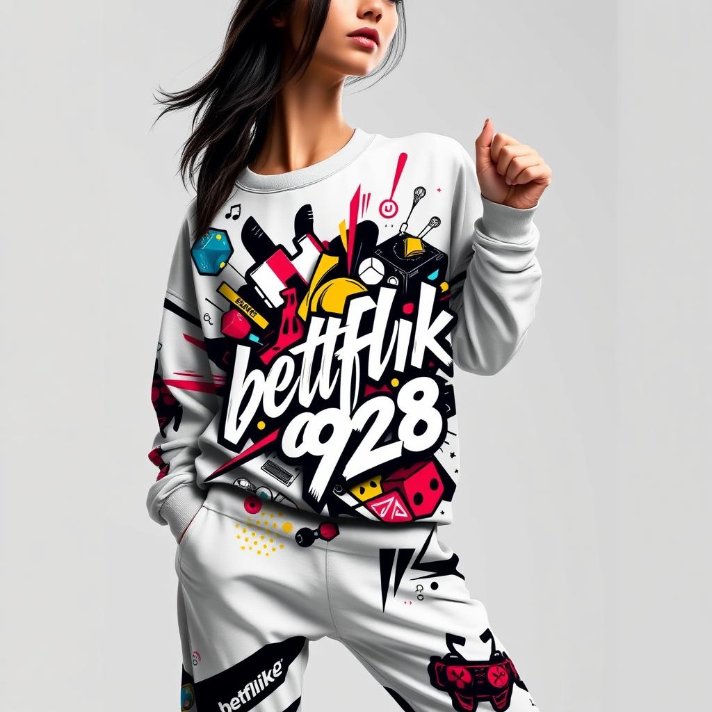 Women's Premium Joggers with Gaming Graphic Design - betflik928